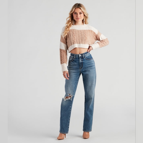 Windsor Style Knit Right Chenille Sweater - Picture 3 of 9